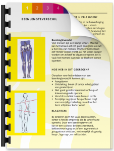 Beenlengte verschil brochure | Podotherapie Eemland
